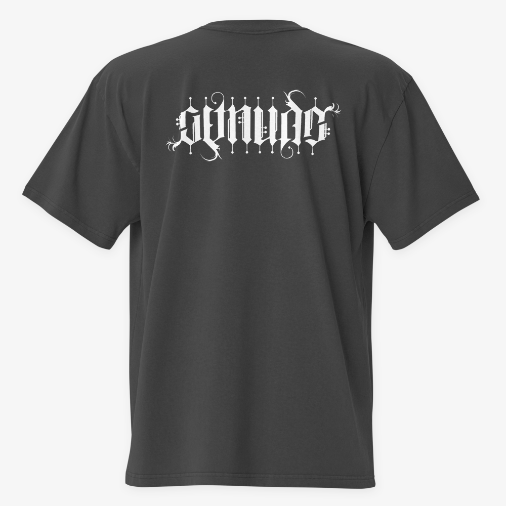 GetNude Ambigram Box Fit T-Shirt | Charcoal