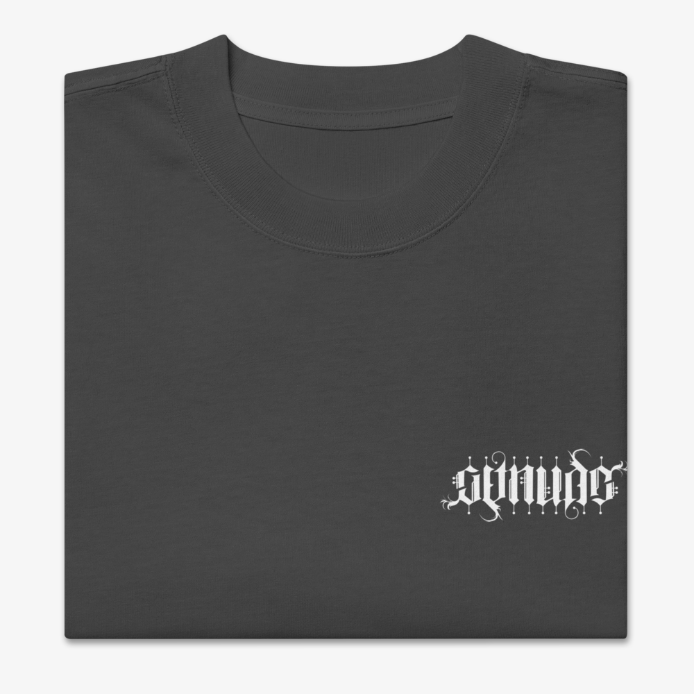 GetNude Ambigram Box Fit T-Shirt | Charcoal