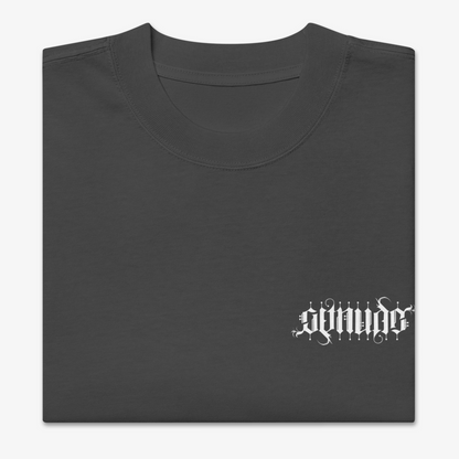 GetNude Ambigram Box Fit T-Shirt | Charcoal